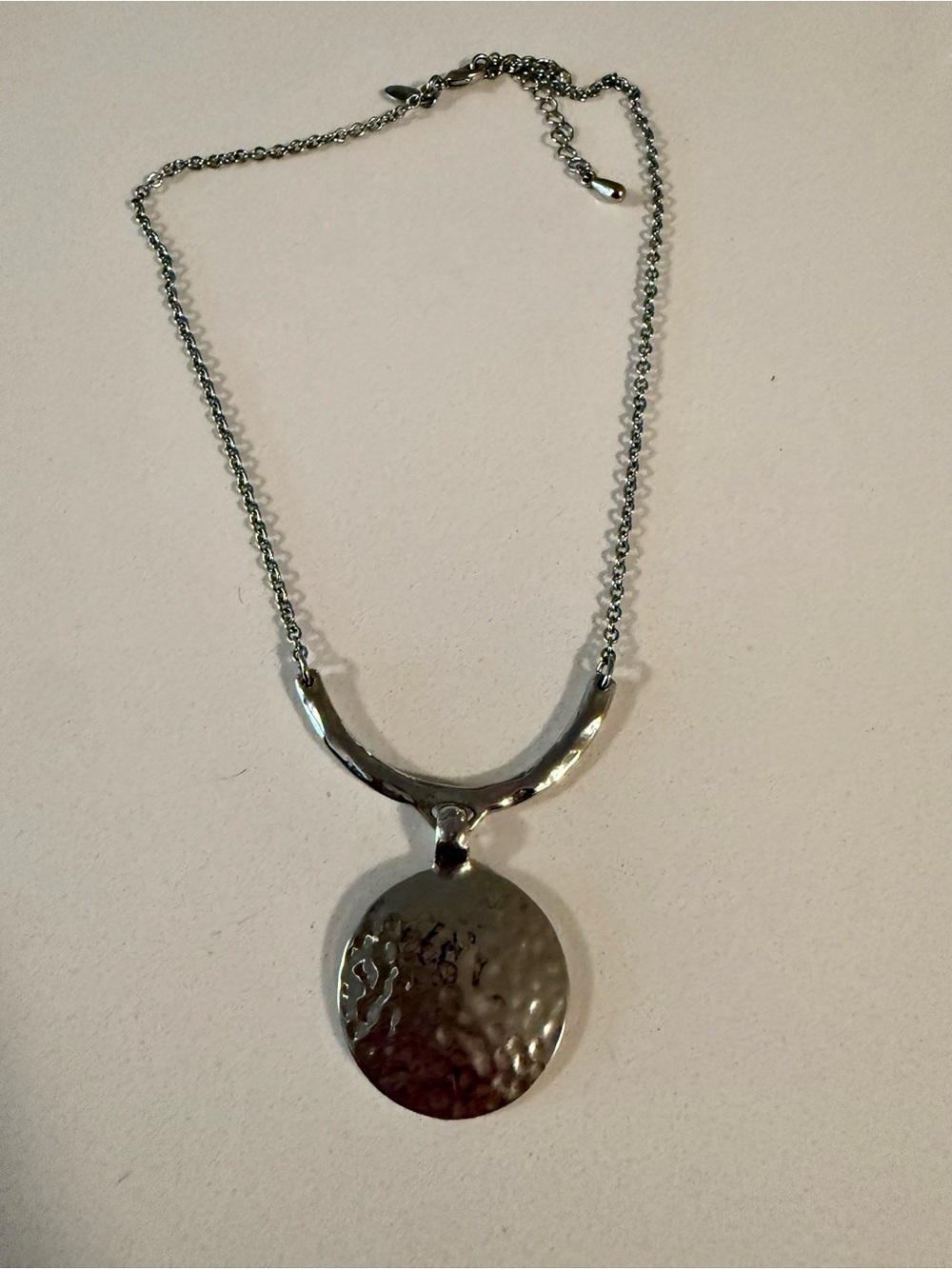 Lia sophia Hammered Silver-Tone Pendant Necklace - Women's Jewelry